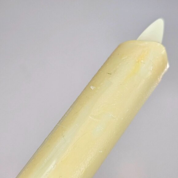 Pottery Barn Premium Flameless Taper Candles Lot Of 2 Natural 8” FLAW - Picture 13 of 13